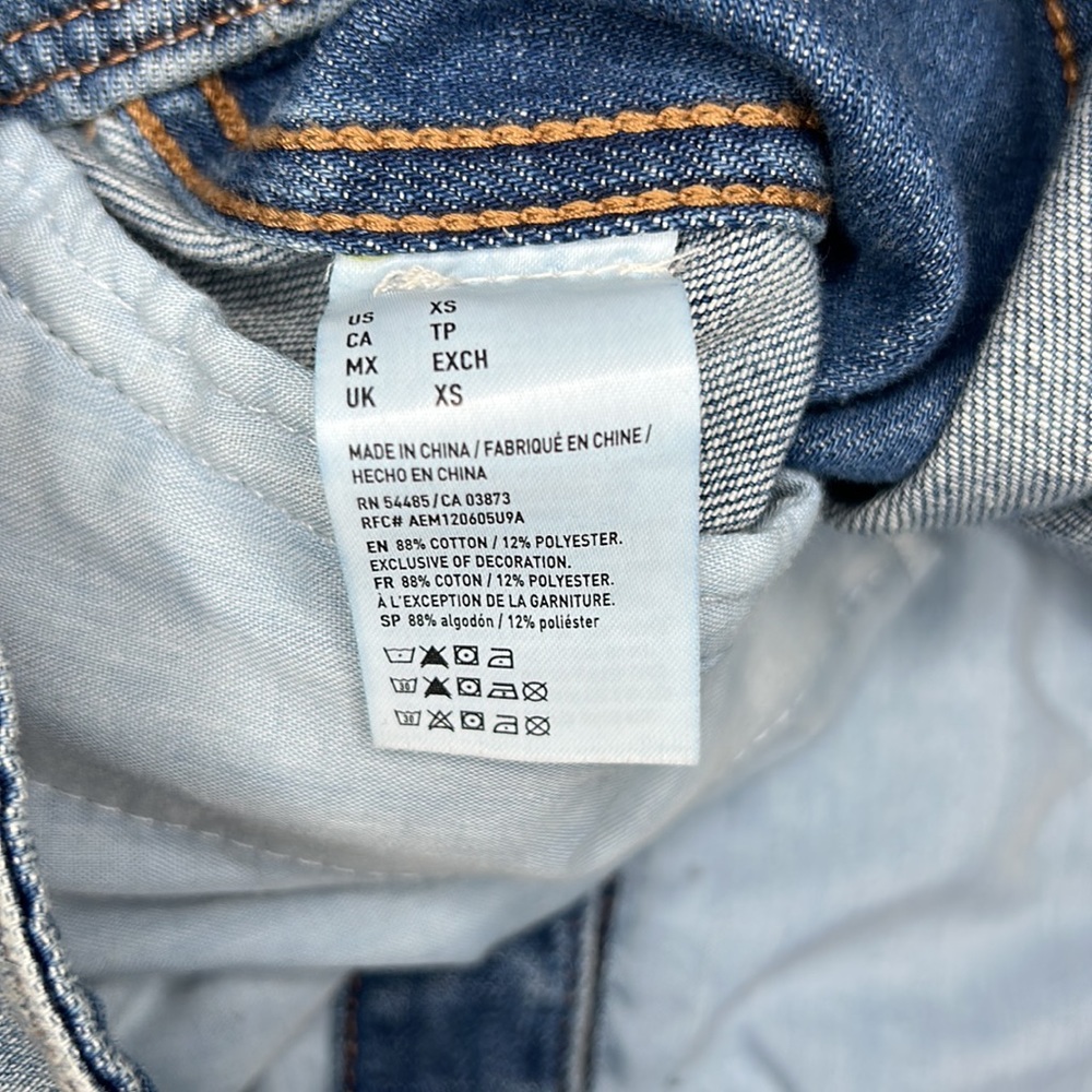 American Eagle Denim Jacket With Embroidered Slee… - image 6